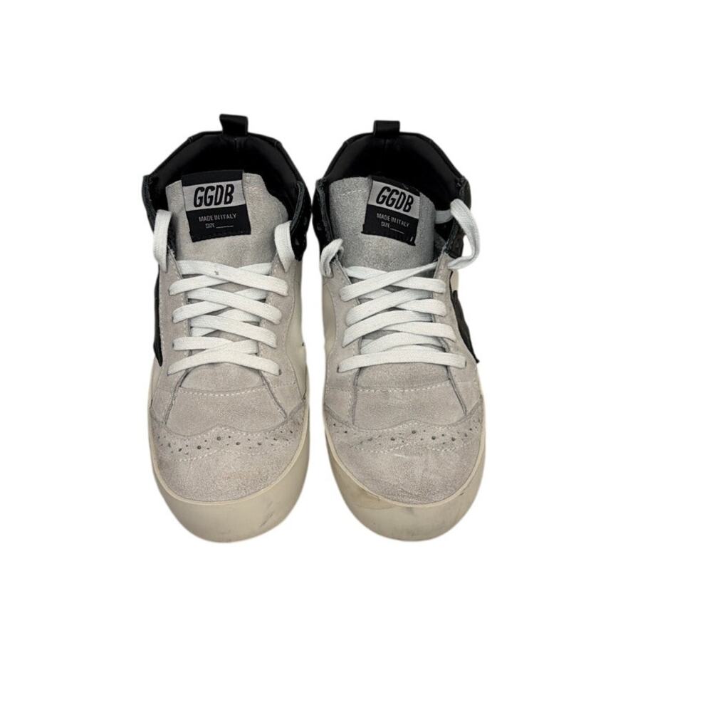 Golden Goose Shoes Mid Star Black White Gray Suede Leather Sneakers Women's 8 - Picture 3 of 6
